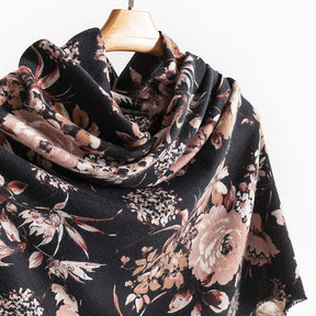 FH23-5408 Floral print winter scarf