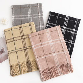 FH23-5203 Lattice stripe winter scarf