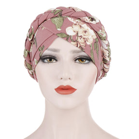 TJM-花布短辫 printed hijab turban hat