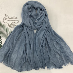 FGYZ  Textured Rayon Hijab, Dirty Dye Crinkled Scarf