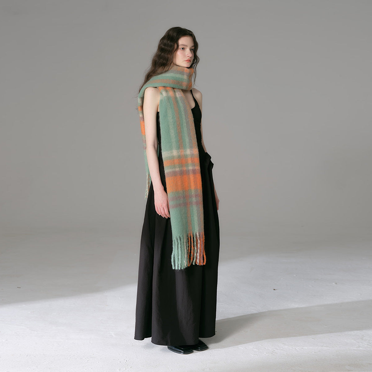 TLQHZZ-080 plaid stripe winter scarf