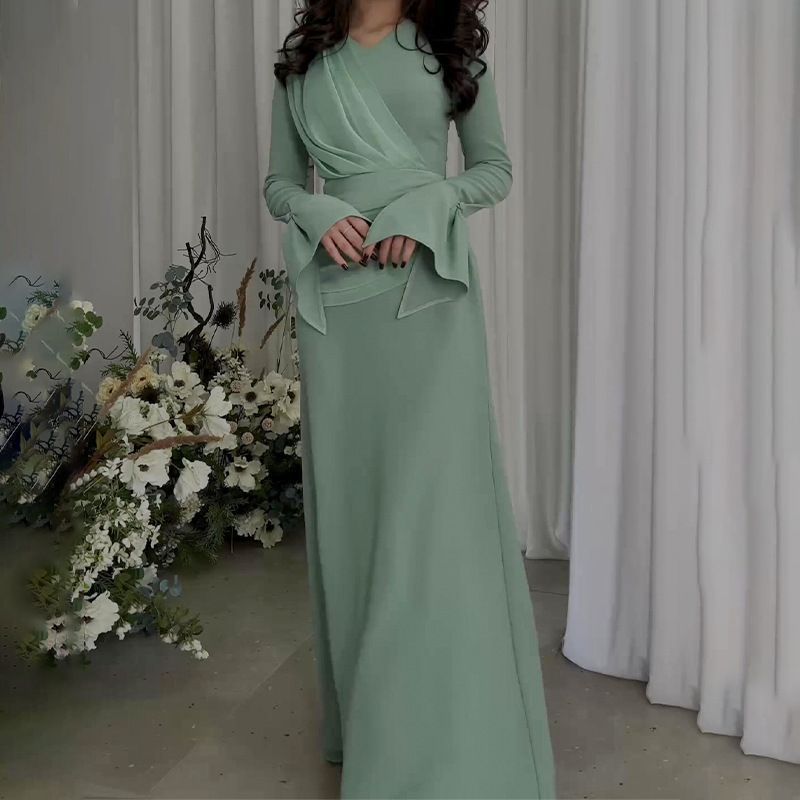 DM143  Plain Smart Casual Polyester Occasion Dress