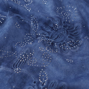 MSL231  Plain Polyester Embroidered Rhinestone Hijab