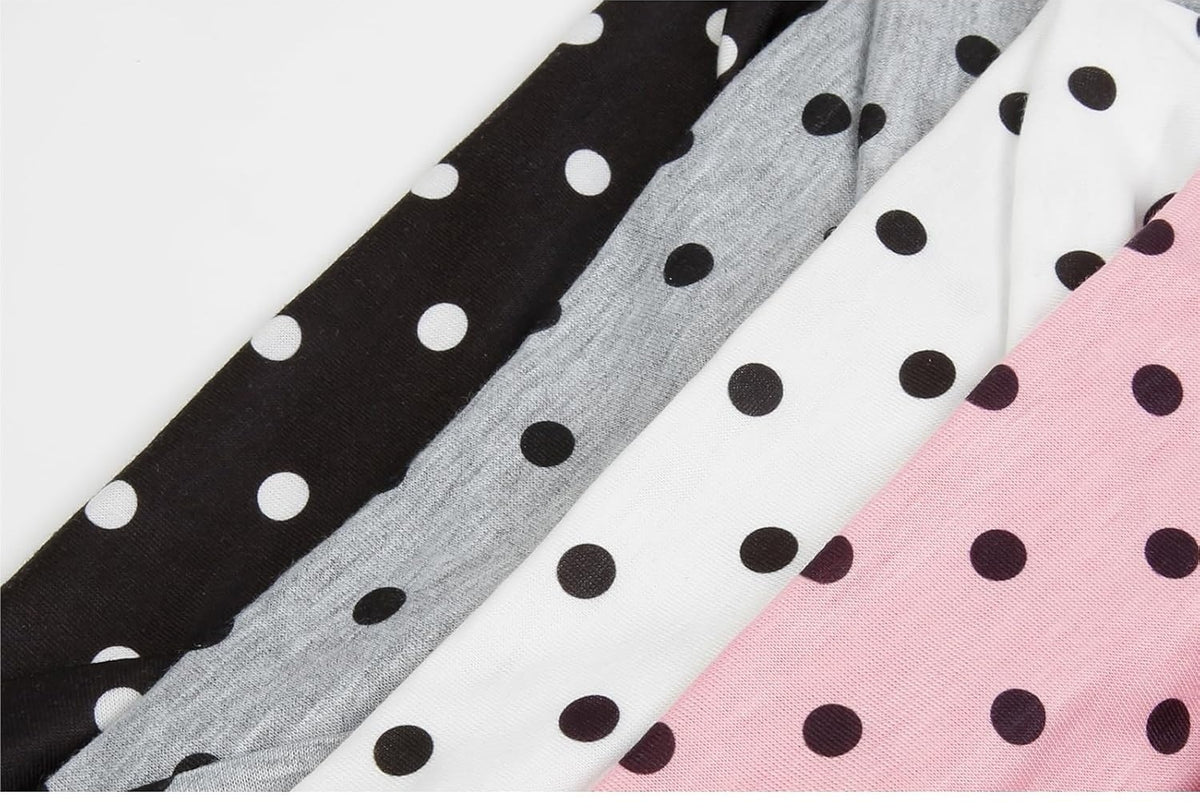 001  Fashion Polka Dot Wide-Band Polyester Headband
