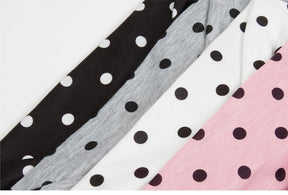 001  Fashion Polka Dot Wide-Band Polyester Headband
