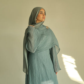 LR1088  Women's Plus Size Plain Double-Layer Ruffled Dress