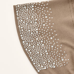 RS059  Rhinestone bandage mercerized cotton hijab cap