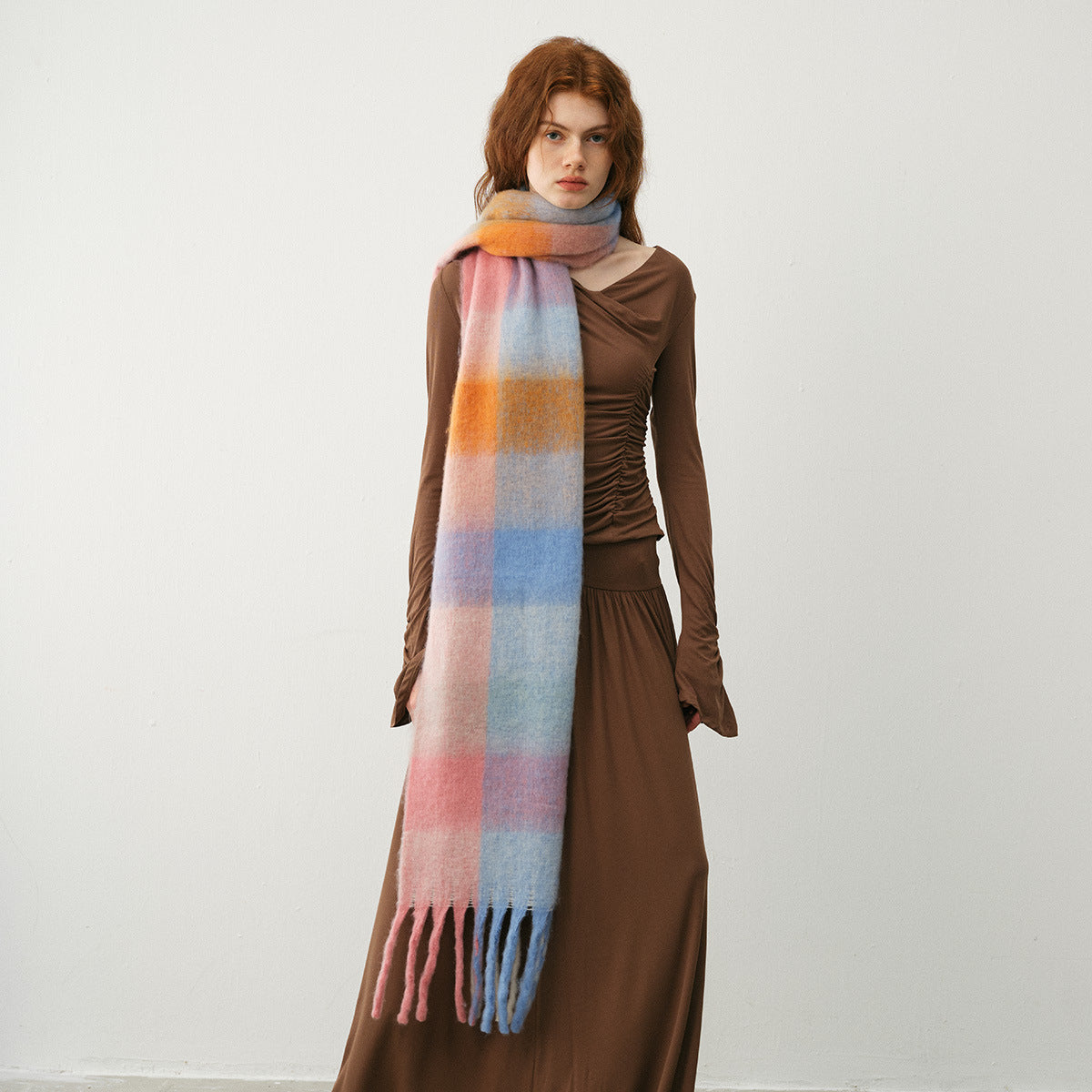 TLQHZZ-115 color stripe winter scarf