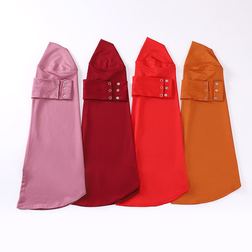 MSL305  Plain Chin-Covering Convenient Hijab Undercap
