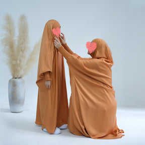 535  Plain Large Swing Abaya Matching Family Dress