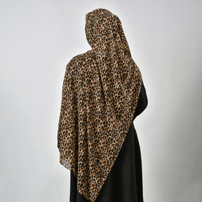 YW380 Rhinestone leopard print hijab