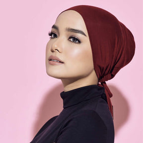 TJ010  under cap with inner layer instant hijab