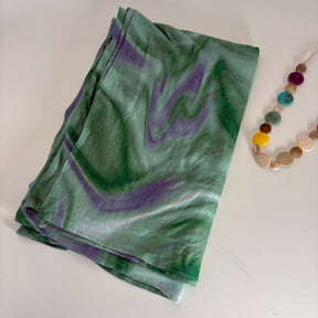JB099  Mercerized Cotton Double Sided Watercolor Marble Print Long Hijab
