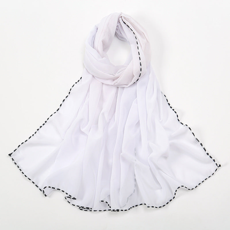 VS666 plain chiffon hijab scarf