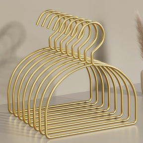 5+6740  Gold-Tone Hanging Metal Garment Hanger - MOQ:10pcs