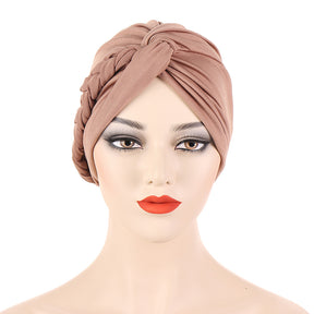 M03 fashion plain hijab turban hat