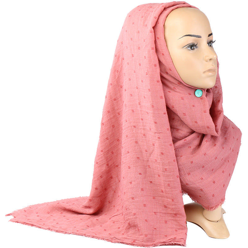 VS162 Cotton and linen hijab