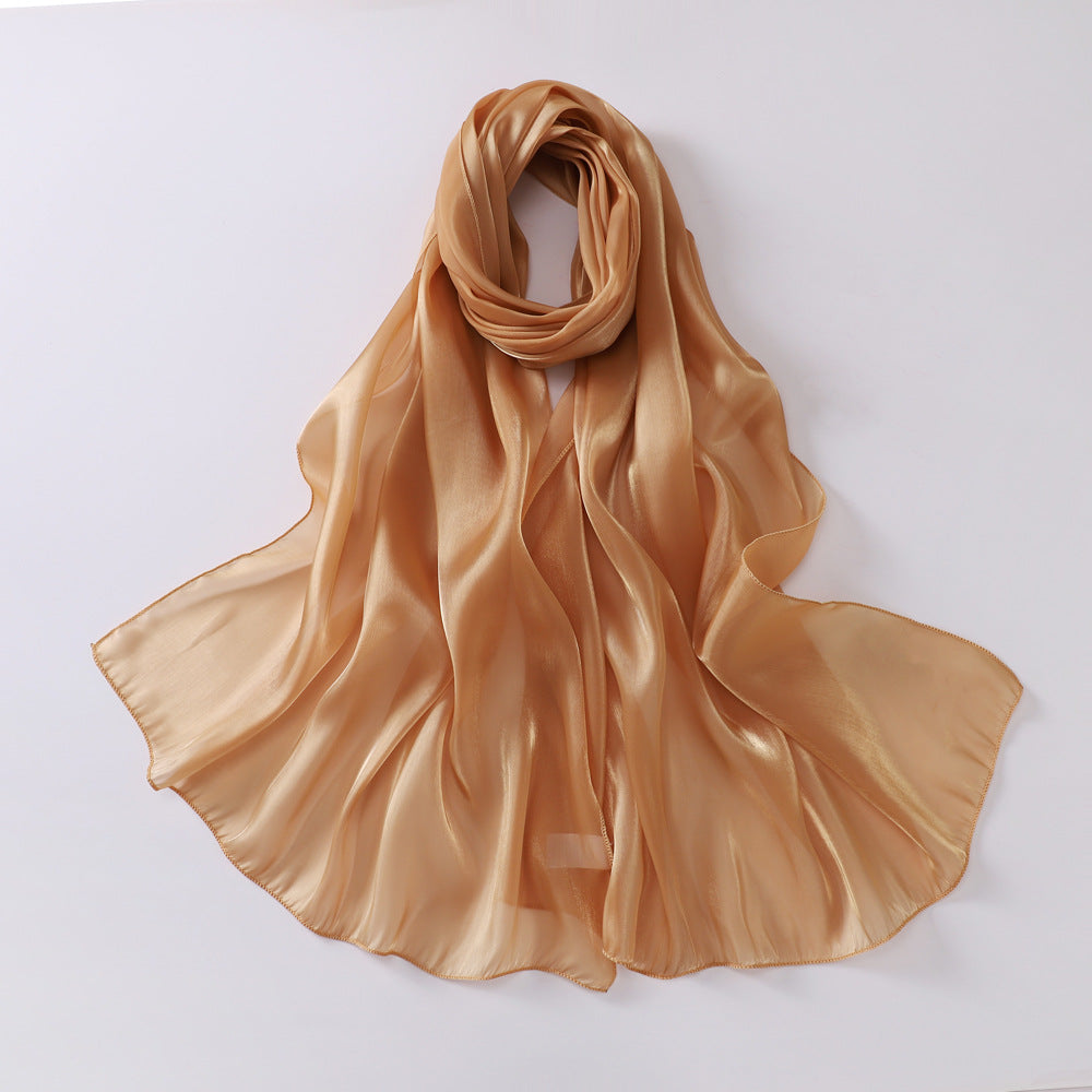 OGS01  Plain Glossy Organza Silky-Look Hijab