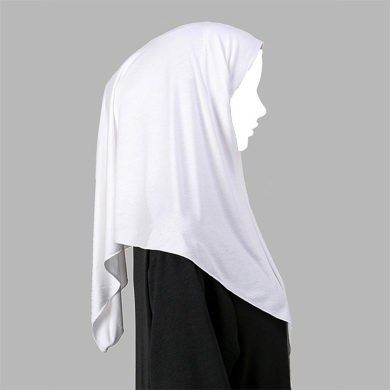 SW021   Plain Mercerized Cotton Instant Hijab