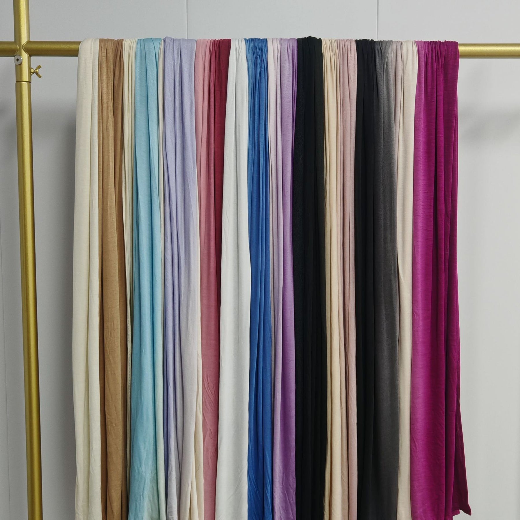 JBWJ005  High Quality Mercerized Cotton Double-Sided Gradient Printed Long Hijab