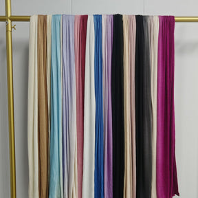 JBWJ005  High Quality Mercerized Cotton Double-Sided Gradient Printed Long Hijab
