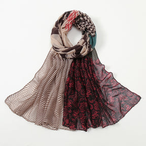 VS502 printed voile hijab scarf