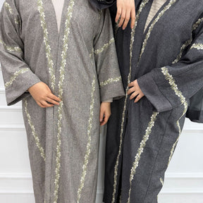 LR1153  Exquisite plus size embroidered cardigan