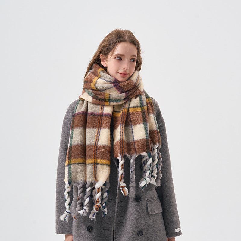 2023-08-31 Plaid stripe winter scarf