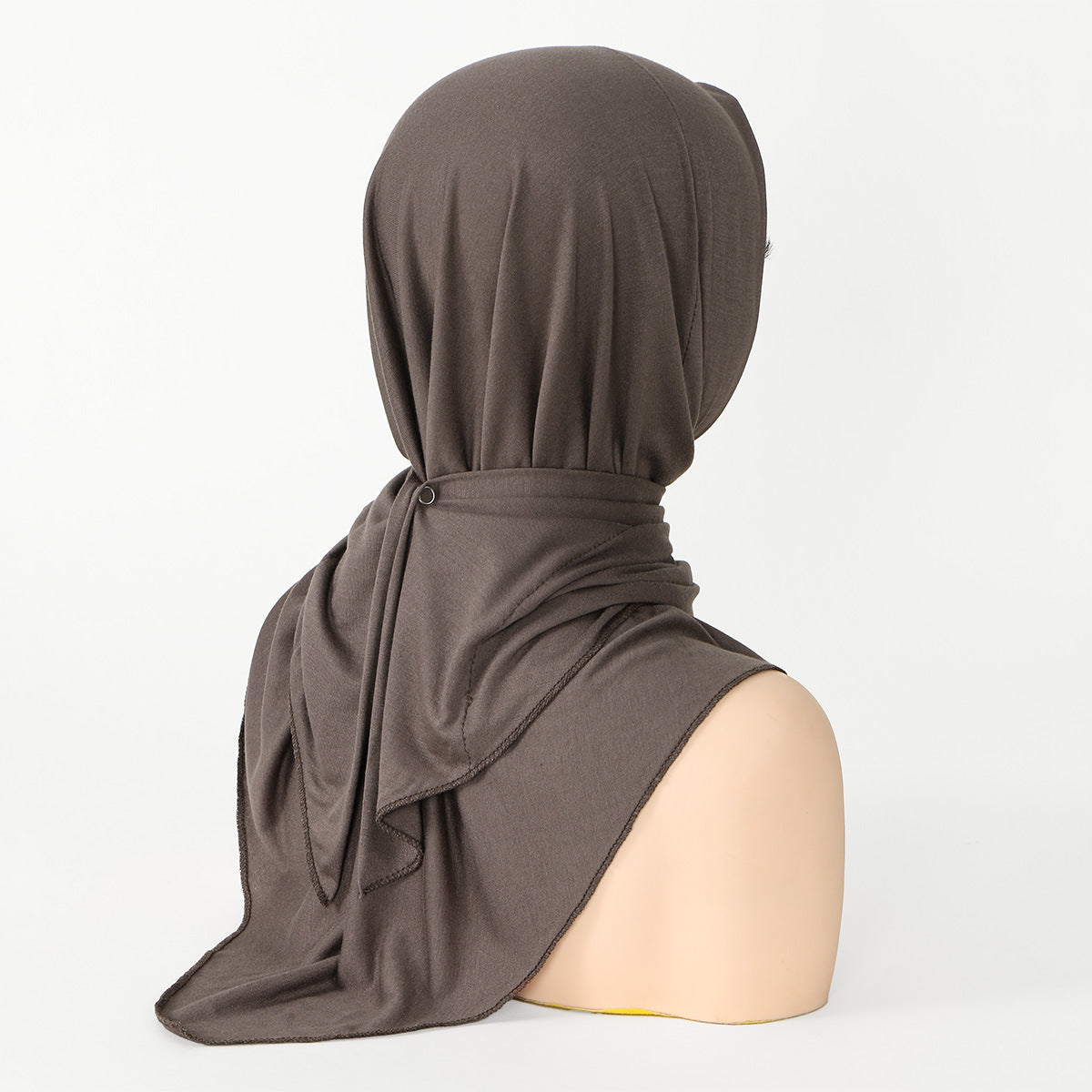 BFL001  Breathable Mercerized Cotton Button Jersey Hijab