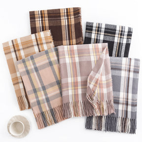 FH23-5212 lattice stripe winter scarf