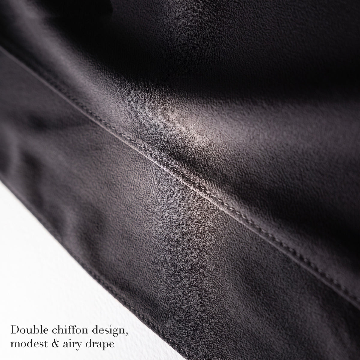 A2  Plain Double-Layer Chiffon Rhinestone One-Piece Hijab