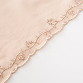 WJA91 plain pearl chiffon embroidery edge hijab scarf