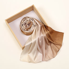 VS795 New fashion gradient satin scarf women's large gauze shawl spring summer shawl sun protection scarf in stock