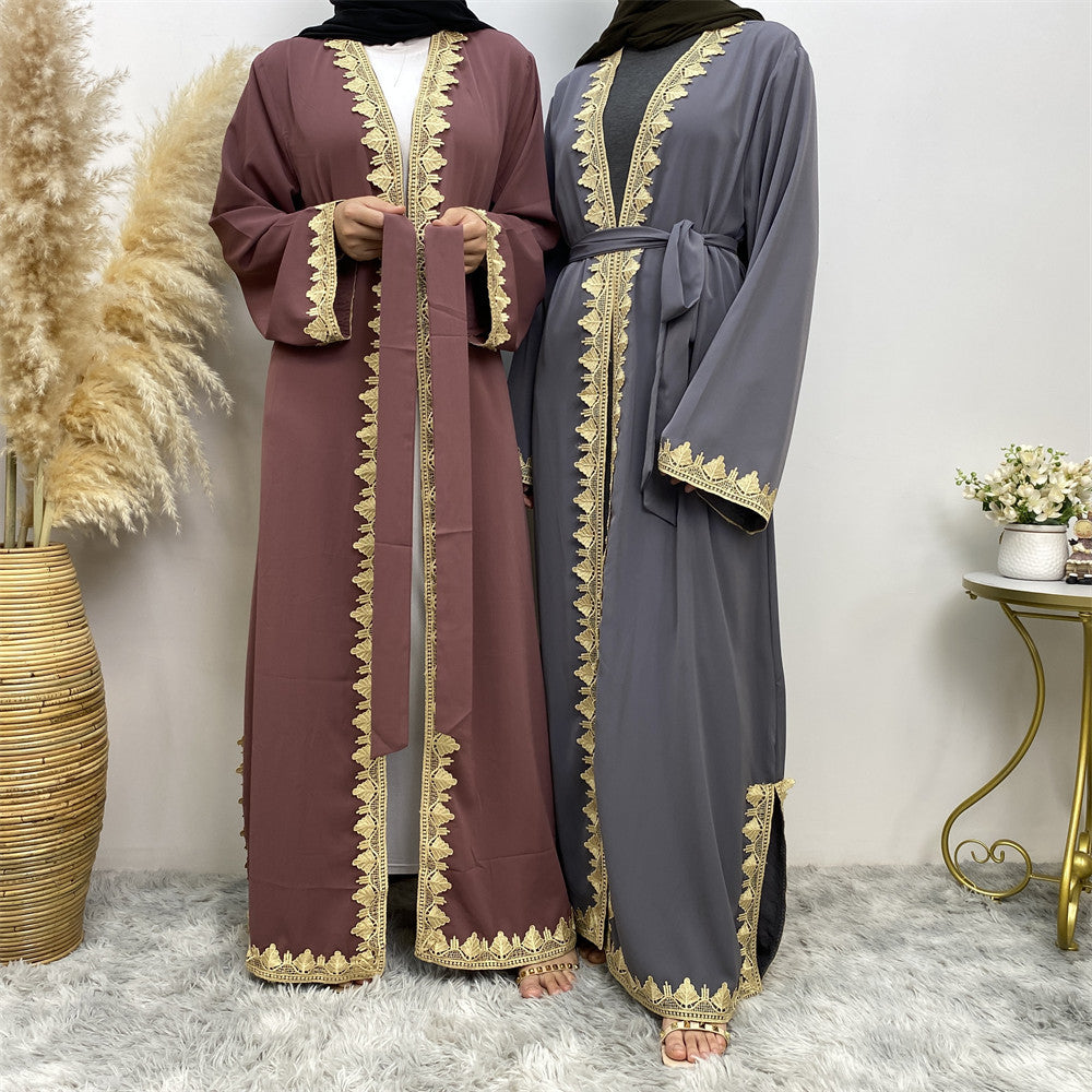 1893 embroidery muslim abaya dress