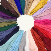 ND472  50*170cm  Small Size Plain Cotton Mercerized Cotton Soft Hijab with Undercap Set