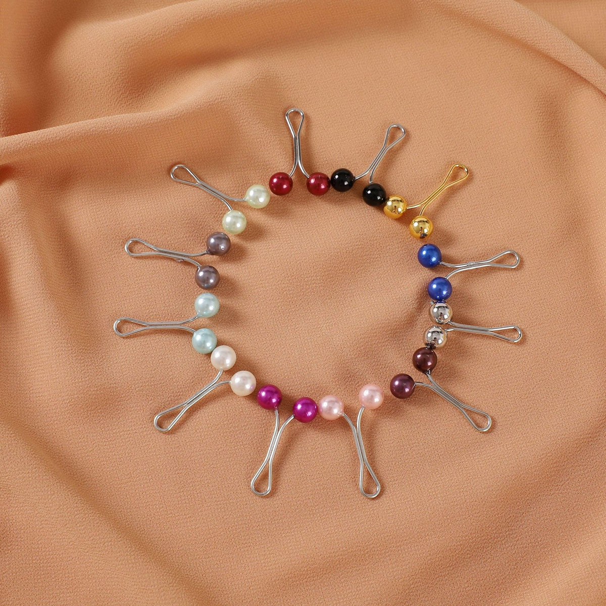 DGUXJ  Minimalist Multicolor Pearl Clip Fashion Accessory U-Shaped Pin