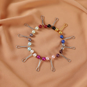 DGUXJ  Minimalist Multicolor Pearl Clip Fashion Accessory U-Shaped Pin