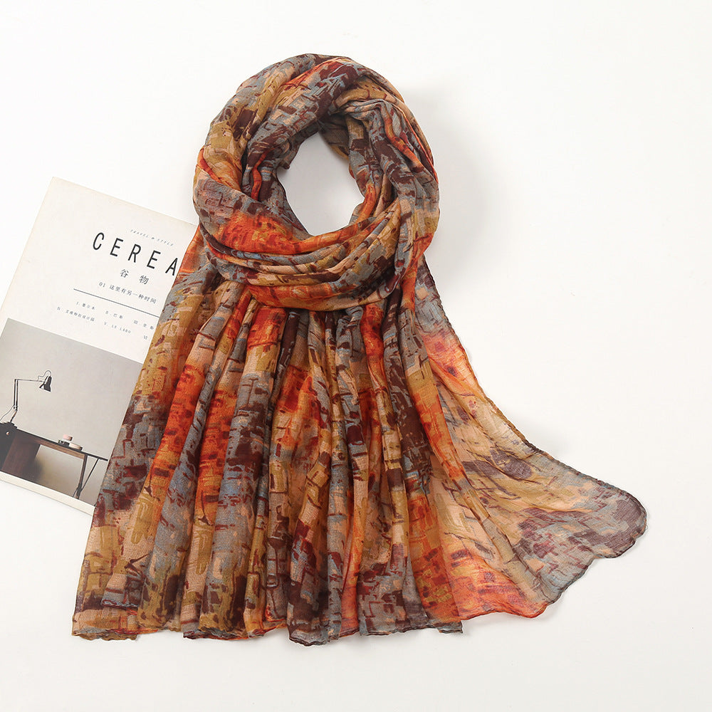 VS521 printed voile hijab scarf