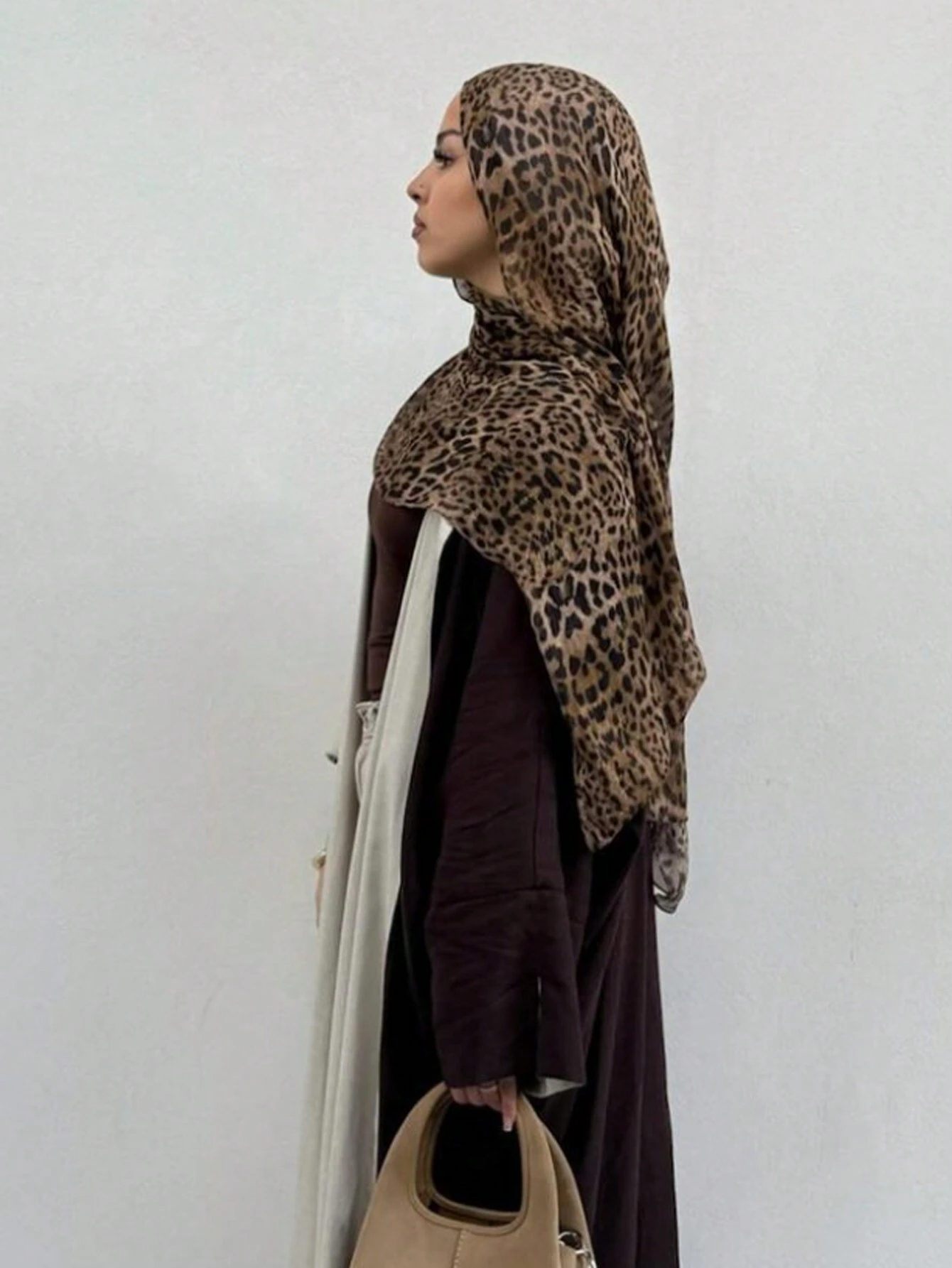 MYM01 Modal Tie-Dye Leopard Print Casual Elegant Scarf /hijab