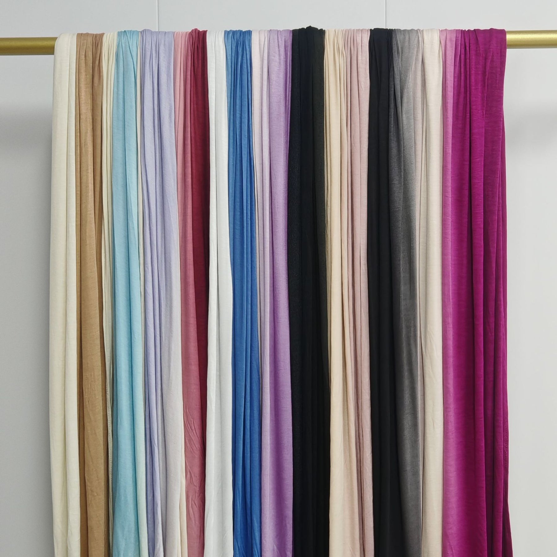 JBWJ005  High Quality Mercerized Cotton Double-Sided Gradient Printed Long Hijab