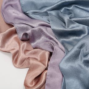 YW305  Malaysia new imitation silk smooth satin long scarf shawl pleated satin grab head covering scarf lady