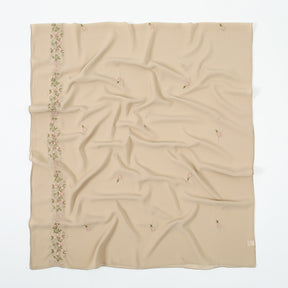 VE122  High-Quality Plain Elastic Chiffon Hijab with Embroidery