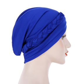 TJM-短辫 plain hijab turban hat