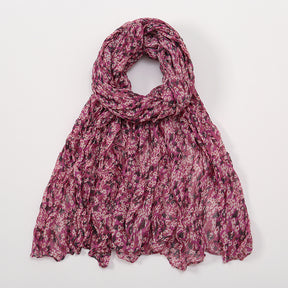 VS660 pleated printed hijab scarf