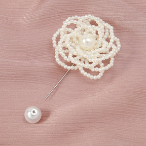 BZ376  Pearl Beads Brooch Printed Hijab Pins