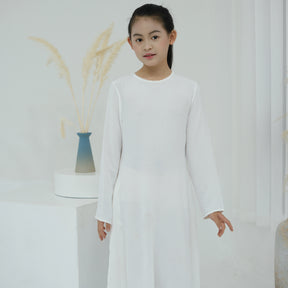 LR782 Abaya para niños con borlas bellamente bordadas BABY ABAYA abaya