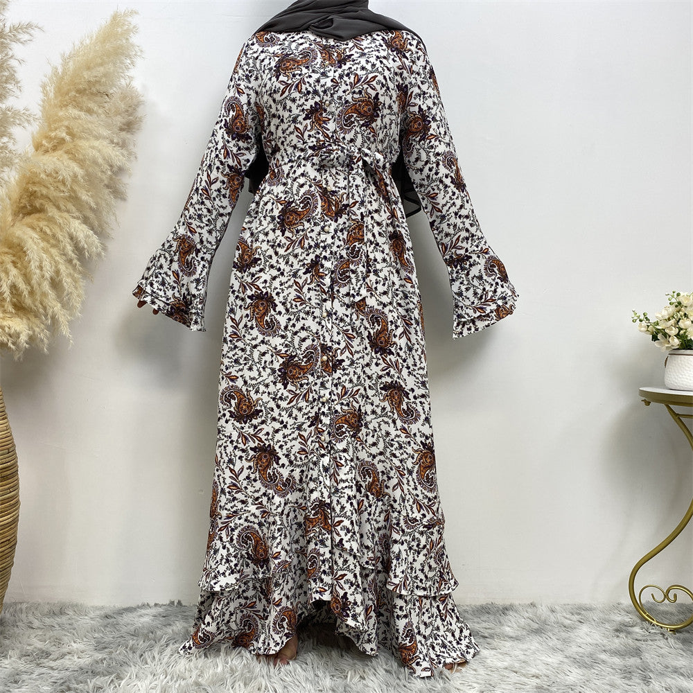 6380 printed abaya dress