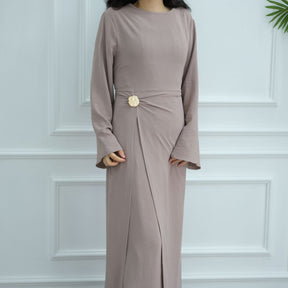 LR1077  Women's Plain Minimalist Dress for Daily Wear