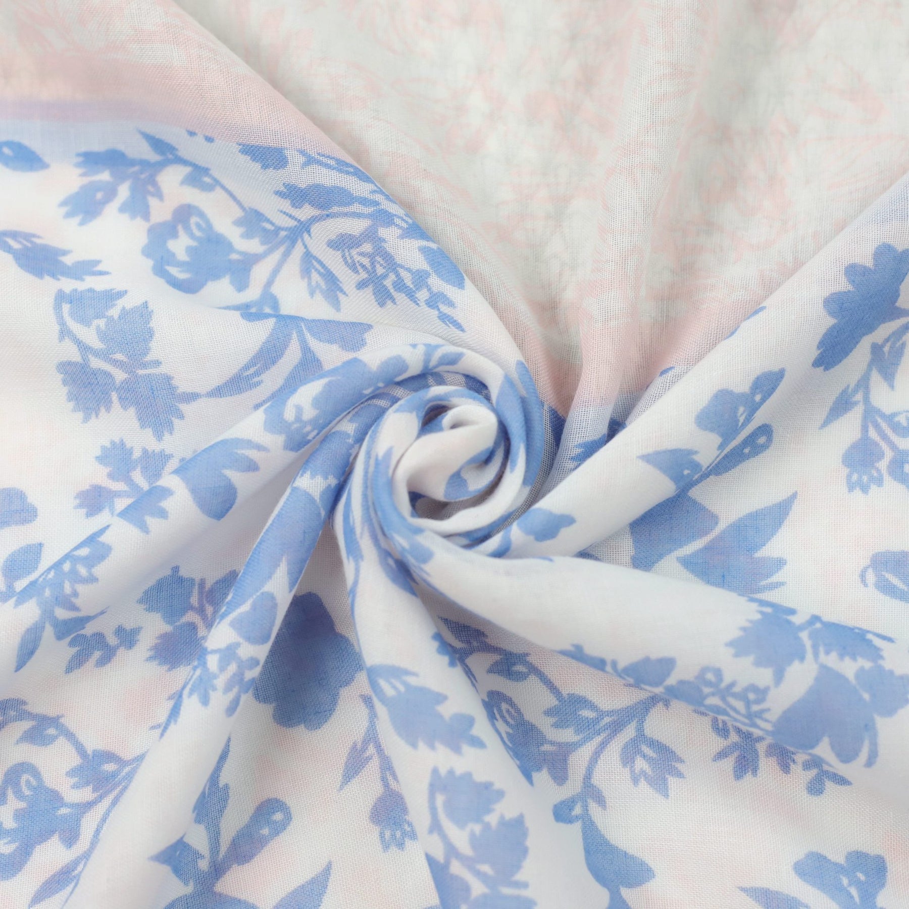 JY230506 Flower leaf printed voile scarf