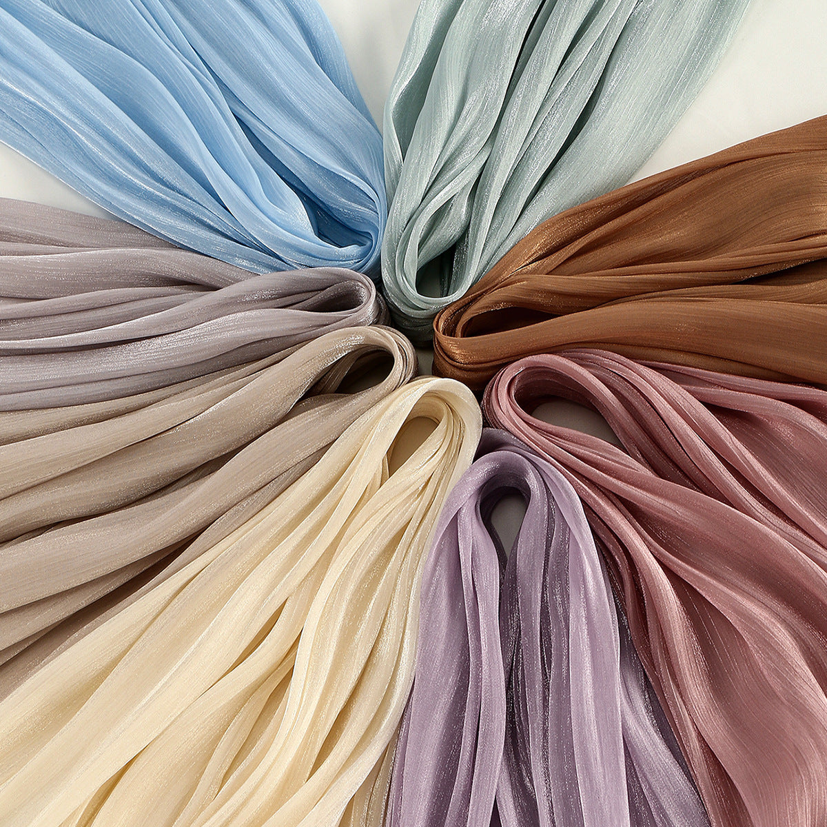 VS780 Pañuelo para la cabeza de seda brillante de color sólido